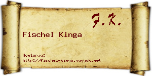 Fischel Kinga névjegykártya